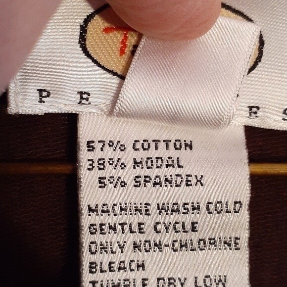 talbots top brown pink soft knit jacket zip up  l athleisure zipper front large - Picture 4 of 5